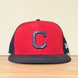 Cleveland Indians New Era 59Fifty Red and Blue Fitted Cap 7 1/4”
